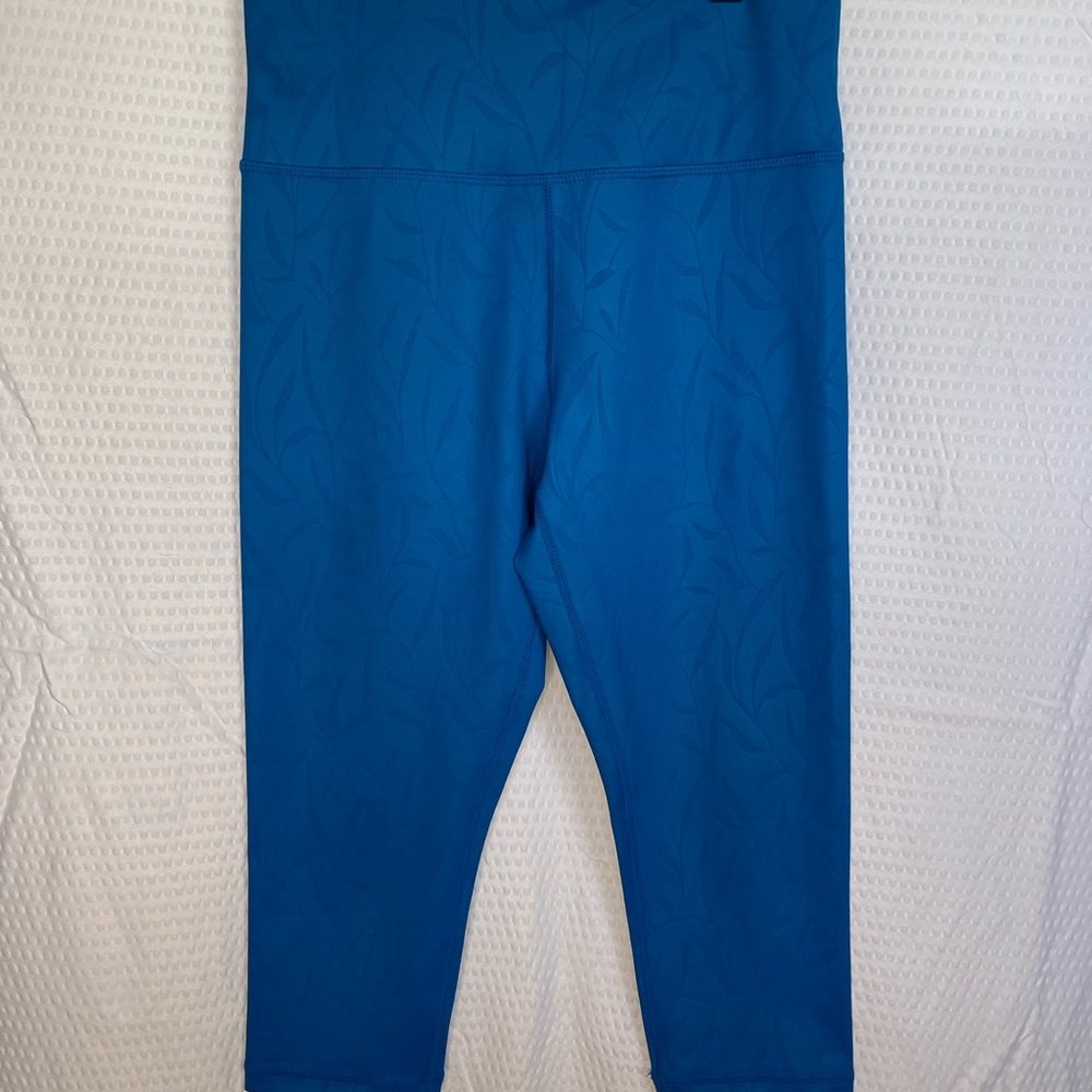 Royal Blue Willow Light N Tight Hi-Rise Crop 17”